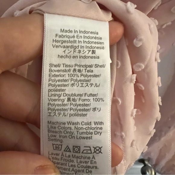 J. Crew | Clip Dot | Poet Sleeve | Scoop Neck | Top | Pink | Size XS - Picture 4 of 6